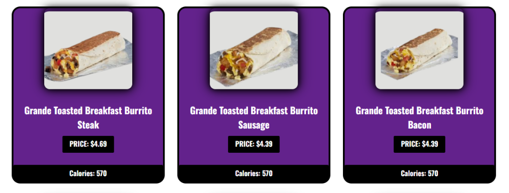 Breakfast Menu