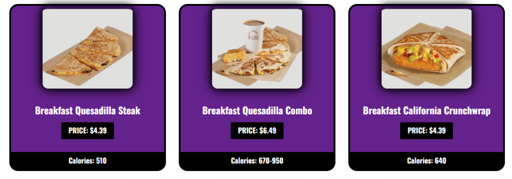 Breakfast Menu