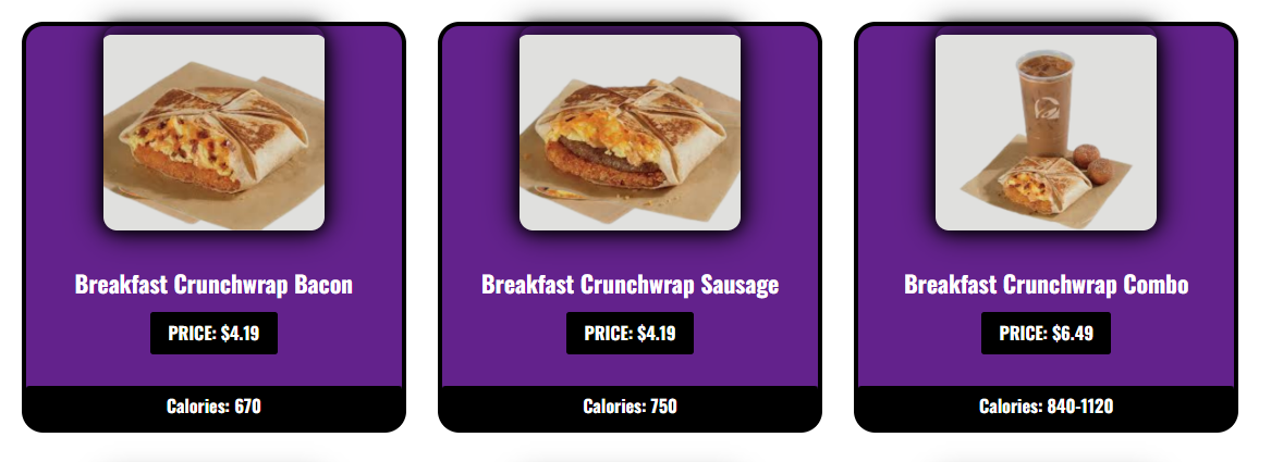 Breakfast Menu